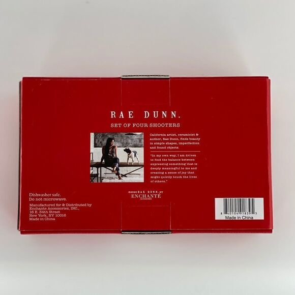 Rae Dunn Set of 4 Celebrate Shot Glass Shooters - Picture 4 of 8